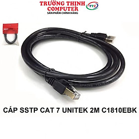 CÁP MẠNG SSTP CAT 7 - 2M UNITEK (C1810EBK) - HÀNG CHÍNH HÃNG