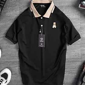 Áo polo nam đẹp thêu gấu ngắn tay, áo thun nam cá sấu cổ bẻ mặc mùa hè ARU SHOP