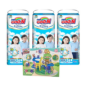 Combo 3 bịch Tã Quần Goo.n PremiumM56/L46/XL42/XXL36/XXXL26 - Tặng bộ đồ chơi khu vườn sáng tạo