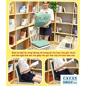Mua ĐỆM LÓT vuông có tựa lưng hoạt hình cho văn phòng  đệm lót ghế văn phòng chống trượt GD195-DLGheV