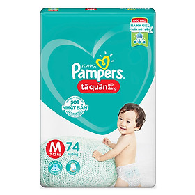Tã Quần Pampers Giữ Dáng Mới Gói Cực Đại M74 (74 Miếng)