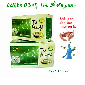 Combo 3 Hộp Trà Bồ Công Anh P&K - mát gan, giải độc, ngừa ung thư 50 túi