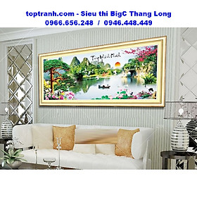 Mua Tranh thêu chữ thập phong cảnh tùng nghênh khách 222873 chưa thêu