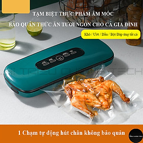 Máy Hút Chân Không Thực Phẩm Kiêm Niêm Phong Miệng Túi Cao Cấp-Chế Độ Hút Khô/Ướt/Thủ Công & Hút Chiết Xuất Không Khí Hộp Thực Phẩm Tặng Kèm Túi Hút. Hàng Chính Hãng