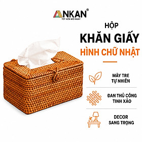 Mua Hộp Đựng Khăn Giấy Mây Tre Đan Tự Nhiên Cao Cấp – Hộp Khăn Giấy Trang Trí Bàn  Decor Nhà Hàng Khách Sạn