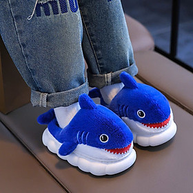 Dép Bông, Dép Lông Cho Bé Hình Cá Mập, Dép Mùa Đông DP89