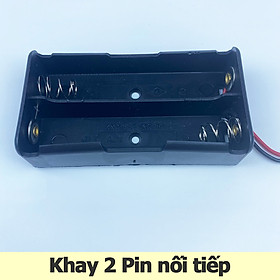 Khay pin 18650 1 2 3 4 cell pin nối tiếp đế giữ pin có dây