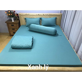 Ga - Drap Giường Lẻ Thun Mát Lạnh Lan Pham Bedding - Xanh Lý