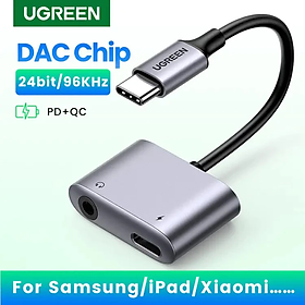 Mua Bộ chuyển đổi có DAC chipset USB-C sang 3.5mm dài 7cm Ugreen 60164 hàng chính hãng