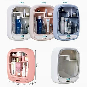 Mua Kệ đựng mỹ phẩm treo tường  tủ đồ dán tường nhà tắm 2 ngăn có lắp đậy đa năng Hokori 3635. Bảo hành 12 tháng