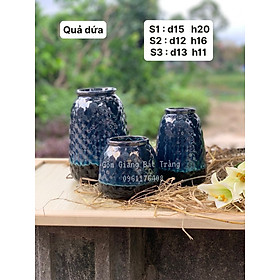 Mua Bình Hoa Lọ Hoa Xanh Dương Men Hỏa Biến Gốm Sứ Bát Tràng