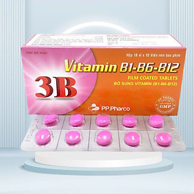 Viên uống Vitamin 3B nén - B1,B6,B12  vinaphar 1- Hộp 100 viên