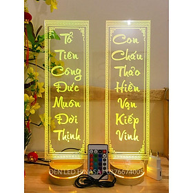 Mua Đèn thờ Tổ Tiên Công Đức Muôn Đời Thịnh - Con Cháu Thảo Hiền Vạn Kiếp Vinh cao 40cm