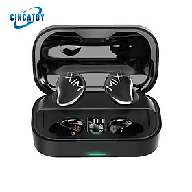 CINCATDY Tai Nghe Bluetooth V5.0 Earbuds Dock Sạc có Led Báo Pin Kép SE-10 - Hàng Nhập Khẩu