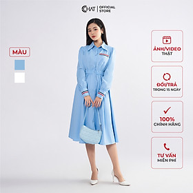 Đầm Nữ Sơ Mi Phối Dây Dệt Chất Liệu Mango Cao Cấp 22VNE8009XT