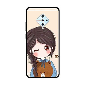 Ốp Lưng in cho Vivo S1 Pro/ Vivo V17 Mẫu Nàng Ôm Gấu - Hàng Chính Hãng