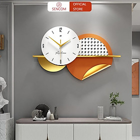 Mua Đồng hồ treo tường phòng khách độc đáo SENCOM  đồng hồ trang trí decor phong cách Bắc Âu - JT2195-55