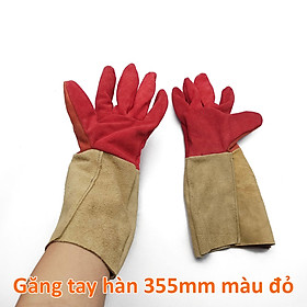 Găng tay hàn loại dài 14inch 355mm màu đỏ