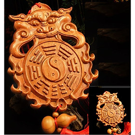 Mua Gương Bát Quái Gỗ Đào Hổ Phù Phong Thủy