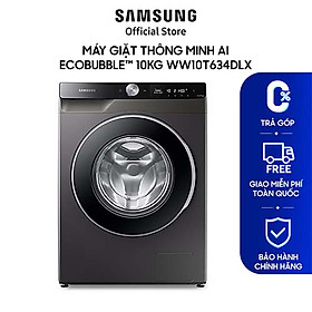 Mua Máy giặt thông minh Samsung AI Ecobubble™ với Ngăn giặt xả tự động 10 kg WW10T634DLX/SV - Hàng chính hãng