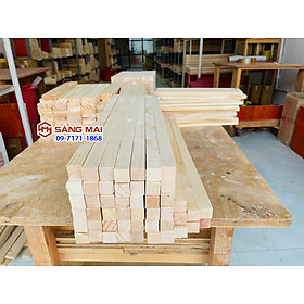 Mua  MS85  Thanh gỗ thông vuông 2cm x 2cm x dài 50cm + láng mịn 4 mặt
