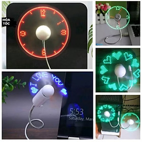 1 QUẠT TẠO HIỆU ỨNG LED ĐỒNG HỒ XOAY TRANG TRÍ CỰC ĐẸP MẪU MỚI CHẤT LƯỢNG
