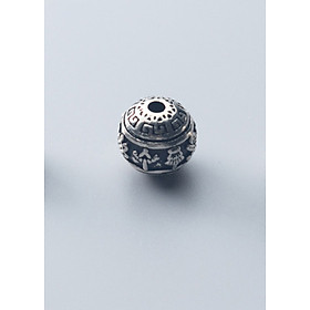 Charn bạc hình cầu họa tiết xỏ ngang - Ngọc Quý Gemstones