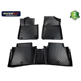 Thảm lót sàn xe ô tô Kia Optima 2016- 2021 Nhãn hiệu Macsim chất liệu nhựa TPE cao cấp màu đen