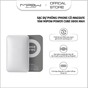 Mua Sạc dự phòng không dây 15W MIPOW POWER CUBE 8000 mah - Hàng Chính Hãng
