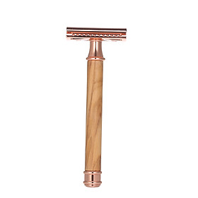 Double-edged Safety Razor Wood Handle Razor Stainless Steel Manual Shaving Razor