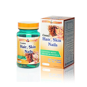 Viên uống TPCN COSME HAIR SKIN NAILS kích thích mọc tóc nhanh,làm dày tóc,ngăn ngừa rụng tóc, giúp cho chân tóc chắc khoẻ - Chai 60 viên