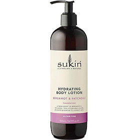 Sukin Hydrating Body Lotion Bergamot & Patchouli 500ml