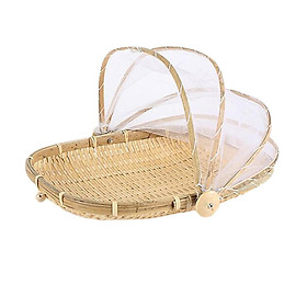 Kitchen Tent Baskets for Bread, Fruits and Veggies Pure Natural Bamboo Woven Basket, 6 Designs Available