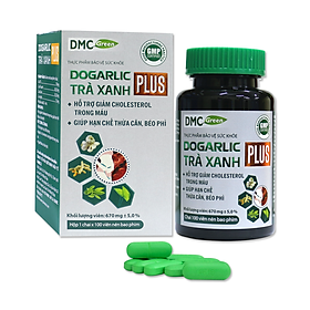 Viên uống Dogarlic Trà Xanh Plus lọ 100 viên - Giảm Cholesterol, hỗ trợ giảm mỡ thừa