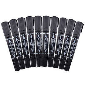 Bút Lông Đen 2 Đầu Comix MK803 (10 Cây)