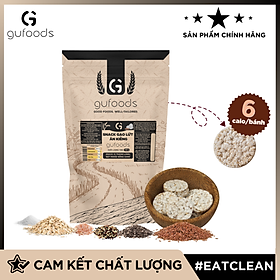 Snack gạo lứt ngũ cốc nguyên hạt GUfoods - Không đường, Không chiên dầu, Thanh đạm, Lành mạnh, Phù hợp Eat clean, Ăn vặt healthy, Tiện lợi, Thuần chay