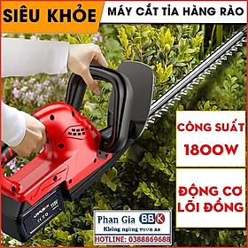 Mua  LOẠI 1  Máy cắt tỉa hàng rào cắt cây cảnh LAPUSEN 199V Chính hãng - Động cơ lõi đồng 100% -1800W chân pin phổ thông 4cm