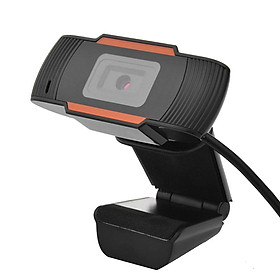 Webcam 480p HD Web Camera Plug and Play với Micrô gắn liền để ghi âm cuộc họp trực tuyến-Màu đen-Size