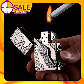 Mua Vỏ Hột Quẹt Bật Lửa Xăng Đá Zorro Z9837 Họa Tiết emblem gõ búa - Dùng Xăng Bấc Đá Cao Cấp