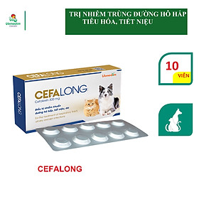 Vemedim Cefalong dạng viên dùng cho chó mèo bị hô hấp, tiết niệu, vết thương, 1 hộp 10 viên