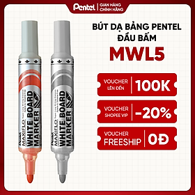 Bút dạ bảng Pentel MWL5 viết mực đều có thể viết dốc ngược mà không cần cồn