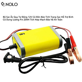 Bộ Sạc Ắc Quy Tự Động 12V Có Đèn Báo Tình Trạng Sạc Hỗ Trợ Bình Có Dung