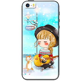 Ốp Lưng Dành Cho iPhone 5/ 5s - Anime Cô Gái Cầm Đàn