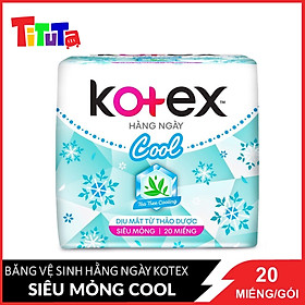 Hình ảnh Băng Vệ Sinh Hàng Ngày Kotex Dịu Mát Từ Thảo Dược 20 miếng