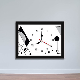 Tranh đồng hồ để bàn hình học | Đồng hồ để bàn   WC058 - Size 13x18