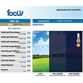 Mua Phim cách nhiệt nhà kính Hàn Quốc Focus DBU