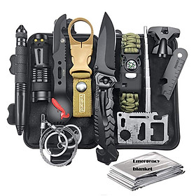 Bộ dụng cụ sinh tồn 12 trong 1 săn bắt cá SOS EDC Survival Kit