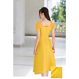Đầm Xòe Tay Vol Bông Ngực ( Hàng Thiết Kế Cao Cấp)