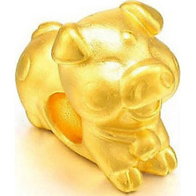 Combo 2 cái charm bạc mạ vàng 12 con giáp xỏ ngang - Ngọc Quý Gemstones