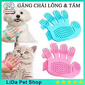 Găng tay tắm chó mèo (2 loại) Găng tay nhựa tắm thú cưng và găng tay nhặt lông chó mèo và lấy lông rụng